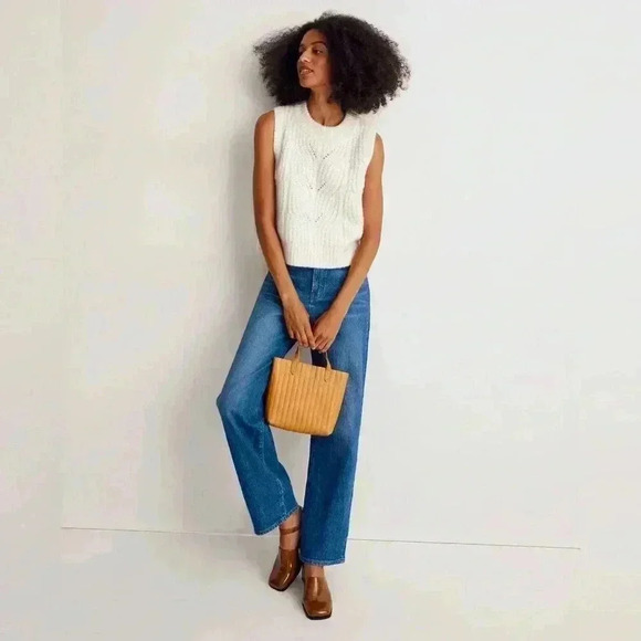 NWT! Madewell Pointelle Knowe Sweater Vest - Picture 1 of 10